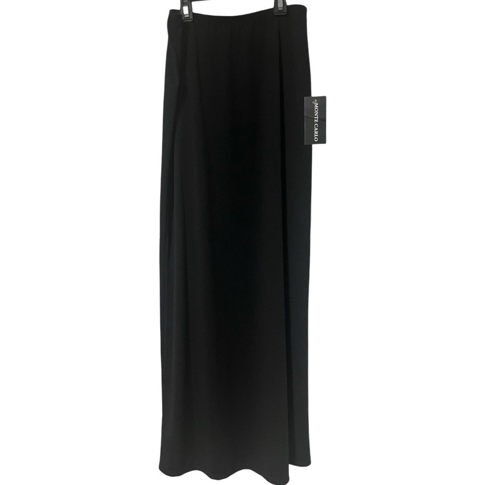 NWT Monte Carlo Black Maxi Skirt Pull On Regular Size 0